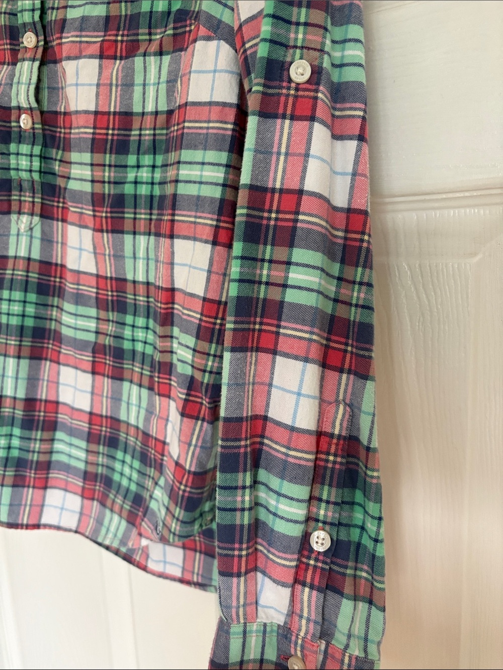 Vineyard Vines Plaid Button-Down Shirt in Green & Red - Picture 3 of 5
